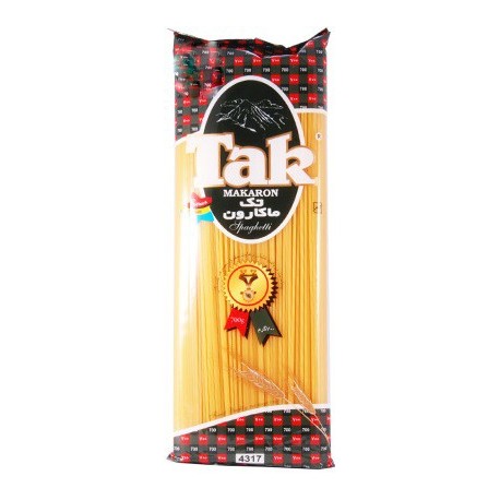 اسپاگتی قطر 1 با آرد سمولینا 700 گرمی تک‌ماکارون